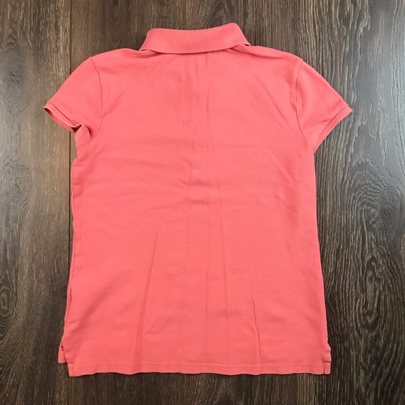 Polo Ralph Lauren Girls Preppy Style Casual Pink Cotton Polo Shirt Gray Pony XL - Picture 3 of 5